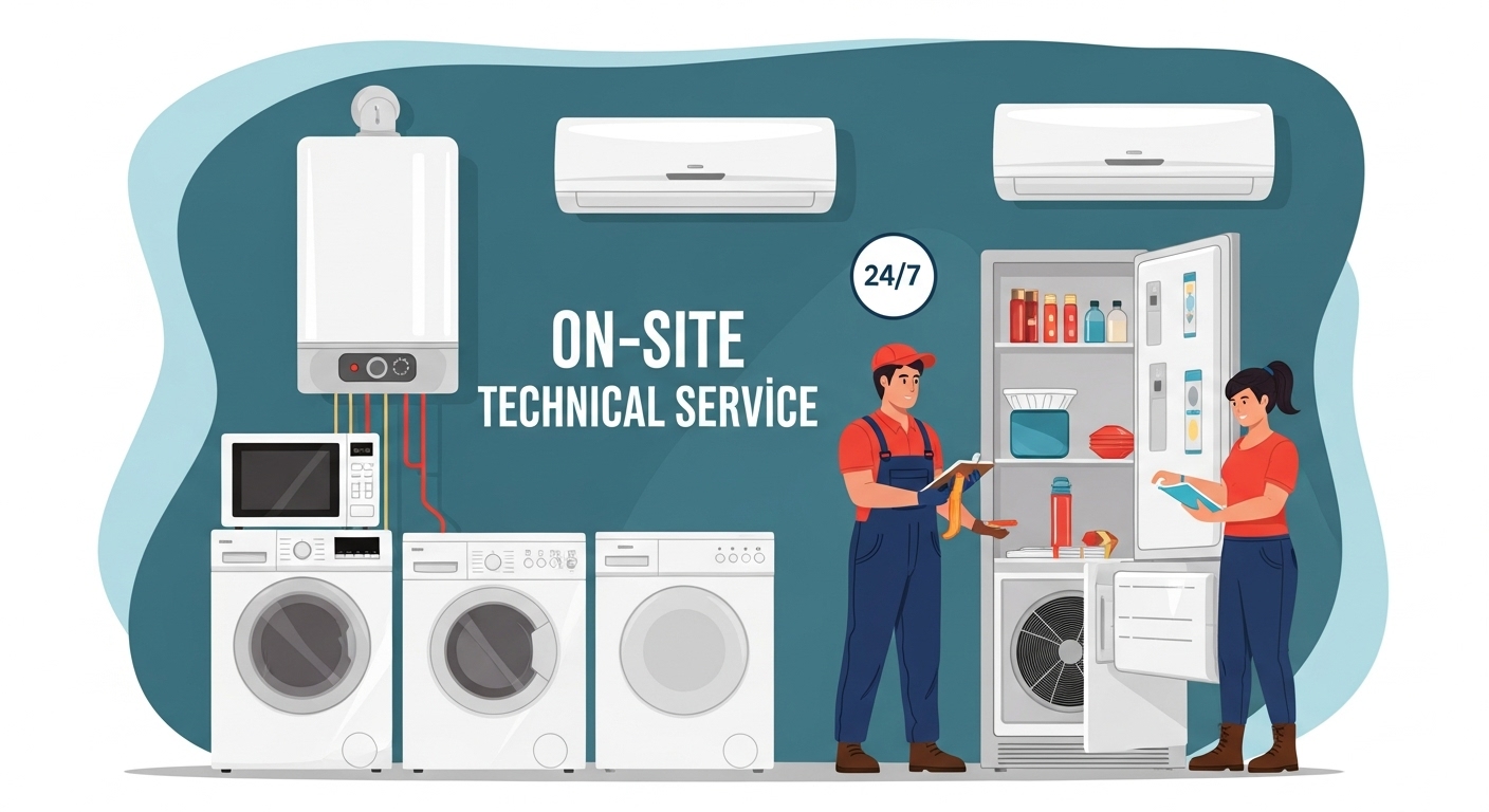 Yerinde Teknik Servis Hızlı 7/24 Servis Desteği